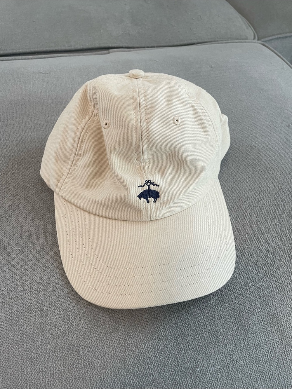 Brooks Brothers baseball cap beige canvas adjustable made in USA - Picture 1 of 5